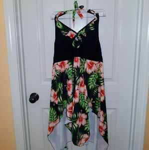 Women's plus size scarf style tankini